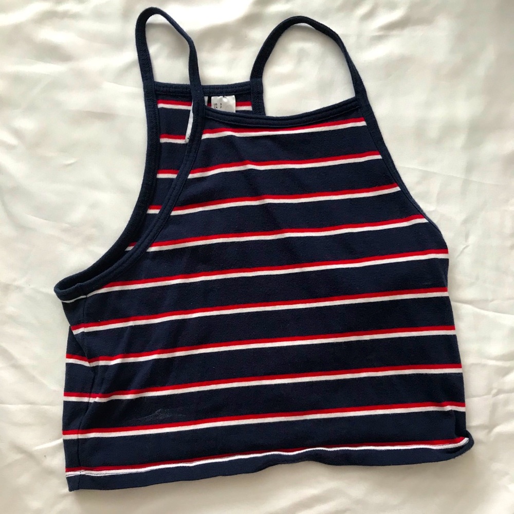 H&M Cute Red, White and Blue Halter Top